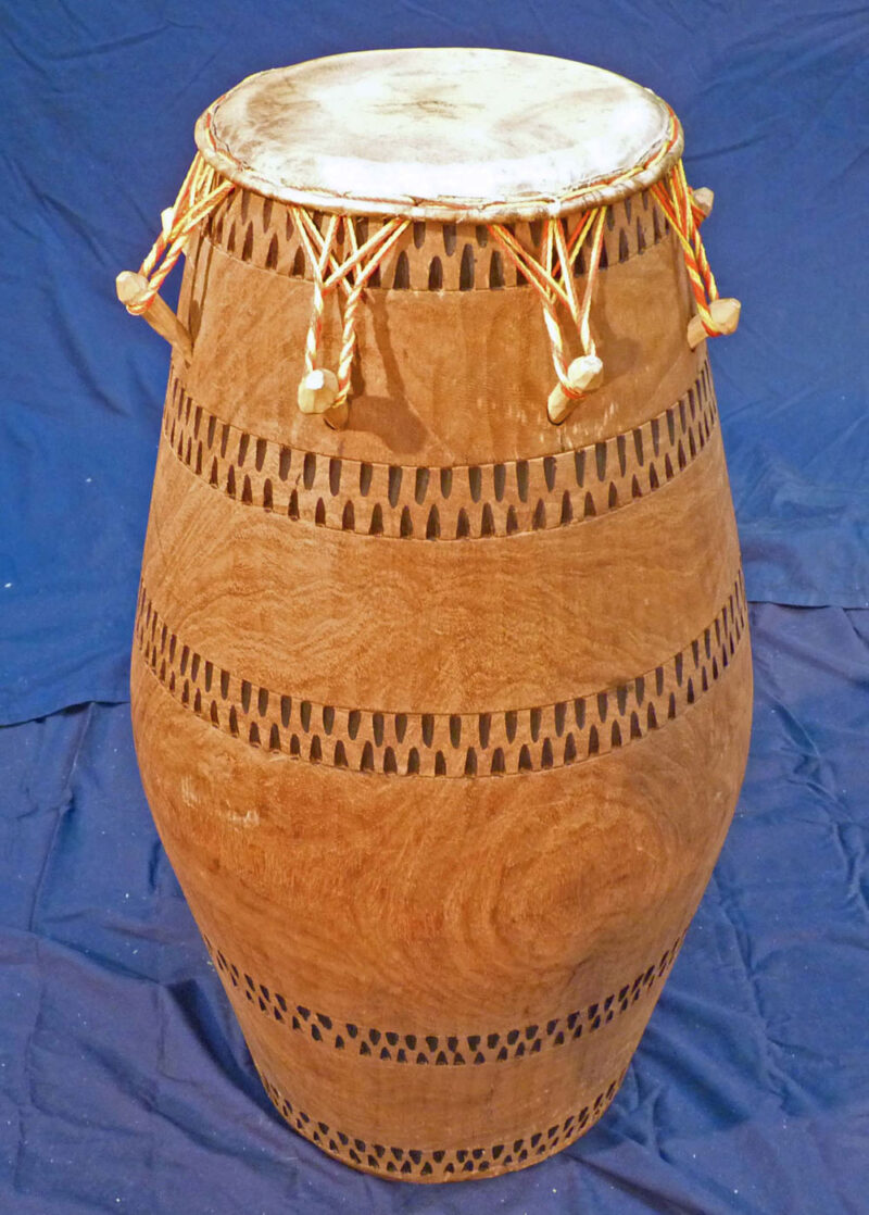 Ewe sogo drum, 8 x 26"